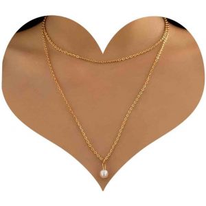 Kal-Collier Ras Du Cou En Perles De Boh&egrave;me Collier Pendentif En Perles D'or Collier De Perles R&eacute;tro Long Collier De Perles Bijoux Pour Femmes Et Filles Cadeaux - Neuf