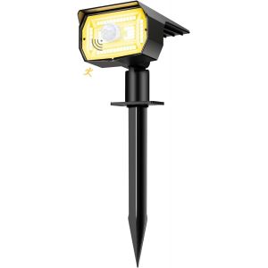 Kalanka-Spot Solaire Exterieur Detecteur De Mouvement Lot De 1 - Lampe Solaire Exterieur Puissant 56 Led/3 Modes Avec Étanche, Réglable Led Lumiere Solaire Exterieur Pour Jardin Chemins(Blanc Chaud) - Neuf