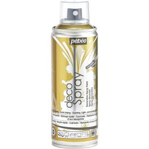 Kaojl-Pébéo-Peinture Acrylique En Spray-Pour La Décoration Multi Supports En Intérieur Et Extérieur-Base Eau,Faible Odeur-200 Ml-Finition Chromé-Coloris Or Chromé - Neuf
