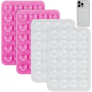 4 Pièces Support de Téléphone Portable en Silicone Ventouse de Téléphone de Smartphone Ventouses de Voiture Support de Téléphone de Voiture Compatible pour Tous Les Modèles de Téléphones Portables - Neuf