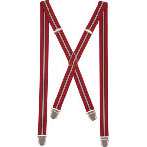 Cauc-Bretelles Homme Fines Made In France - Elastique Solide & 4 Pinces Ultra Fortes En X - Bretelles 2,5cm De Large Taille Ajustable Garantie &Agrave; Vie - Neuf