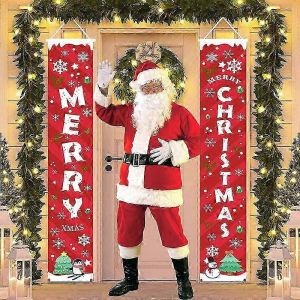 No&euml;l porte la banni&egrave;re de l'int&eacute;rieur sur le mur de d&eacute;coration - Neuf