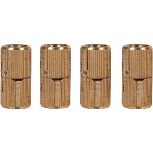 Lot de 4 charni&egrave;res dissimul&eacute;es en laiton Charni&egrave;re invisible avec angle d'ouverture 180&deg; Charni&egrave;re escamotable en laiton pour portes en bois, portes d'armoires (12 mm) - Neuf