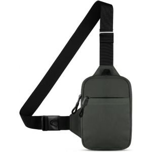 KALANKA-Sacoche Homme Femme Bandouliere Sac Bandoulière des Sports étanche Sport Sling Sac de Poitrine Randonnée Petit Téléphone Portable Crossbody Nylon pour iPhone Samsung Xiaomi BIS zu 7.5" Gris - Neuf