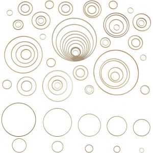 Eryi-140pcs Anneaux De Liaison En Laiton 10 Tailles Cercles En Métal Tibétains Lunette Ouverte Anneaux De Liaison Boucles D'oreilles Créoles Perles Pendentif Pour Collier Boucle D'oreille - Neuf