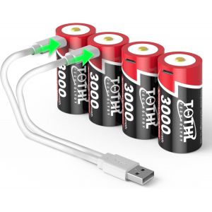 Lot de 4 piles au lithium CR123 123 A CR17345 haute puissance avec PTC intégré pour appareils photo flash,jouets,système d'alarme - Neuf