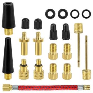 21pcs Manchon Adaptateur De Valve De V&eacute;lo Adaptateur De Valve De V&eacute;lo Buse De Conversion De Valve Adaptateur De Valve Cycl - Neuf