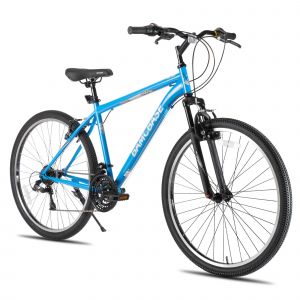 V&eacute;lo Vtt 27.5 Pouces 21 Vitesses Hiland Acier Haute R&eacute;sistance Hardtail V-Brake Agave Homme Femme Bleu - Neuf