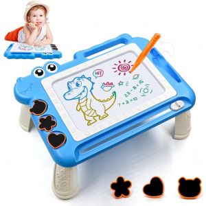 KALANKA-Tablette Dessin Enfant avec 4 Jambes Jouets pour Bebe 3 4 5 AnsEducatif Ardoise Magique Jeux pour Les Garçons et Filles CadeauJouets Montessori pour Enfants 3-8 Ans (Bleu - Neuf