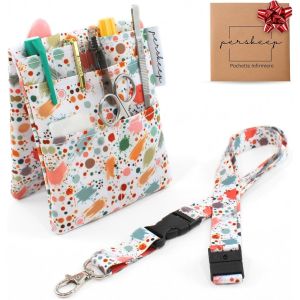 Pochette Infirmiere pour Blouse|Porte Badge Infirmiere|Pochette Aide Soignante|Pochette Infirmiere pour Ciseaux Infirmier| Porte Garrot Infirmier et Pince kocher Infirmier.[C18] - Neuf