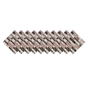 Lot de 10 stickers carrelage effet marbre - Marron, PVC, 10 x 10 cm, r&eacute;sistants &agrave; l'humidit&eacute; et &agrave; la chaleur, faciles &agrave; appliquer - Neuf