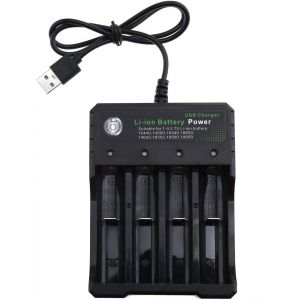 KGABERY-Chargeur De Batterie Li-Ion 18650 À 4 Emplacements 3,7V Type Multi Usb Outil - Neuf