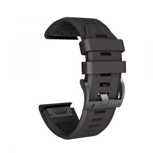 (Noir) Bracelet 5x Avec Fermoir À Ressort, 22 Mm, Bracelet En Silicone Facile À Installer, Compatible Avec Garmin Fenix ¿¿5x / Fenix ¿¿5x Plus / Fenix ¿¿3 / Fenix ¿¿3 Hr / Fenix ¿¿6x / Fenix ¿¿6x Pro - Neuf