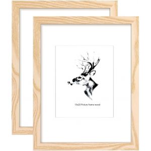meimie-2 Pcs Cadre Photo En Bois 15X20Cm Cadre Pour Photo Simplification Cadre Photo En Bois Avec Crochet Pour La Photo Murale Support De Table Mur - Neuf