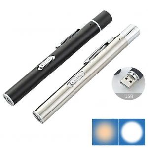 Lampe de poche LED portable Lampe de travail Médical Premiers secours Stylo Lampe torche avec mesure de la jauge de pupille Médecin Infirmière Diagnostic - Neuf
