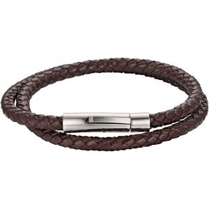 Kal-Bracelet Tress&eacute; Cuir Pour Homme Gar&ccedil;on, Bracelet Manchette Multi Tours Simple Charme Couleur Noir Brun Rouge Blanc Bleu Caf&eacute; Fantaisie Bijoux Cadeaux Anniversaires F&ecirc;te Des P&egrave;res - Neuf