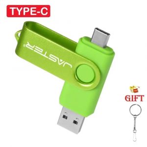 KALPZ-Jaster Type-C Cl&eacute; Usb Violet Usb 2.0 Lecteurs Flash 64Gb Otg Porte-Cl&eacute;s Cl&eacute; Usb Haute Vitesse Pour T&eacute;l&eacute;phone Portable 32Gb 16Gb,Green,16Gb - Neuf