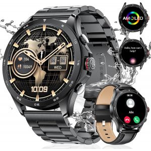 Cheng-1.43"" Amoled Reloj Inteligente Hombre,Smartwatch Para Android Ios Con 400 Mah/15 D&iacute;as De Duraci&oacute;n De La Bater&iacute;a/Ip68 Impermeable/Llamadas Bluetooth - Neuf
