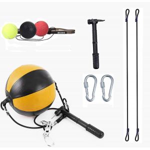 Balle De Vitesse &Agrave; Double Extr&eacute;mit&eacute; En Cuir Pour Boxe, Mma, Sac Boxe, Double Extr&eacute;mit&eacute; Pour Entra&icirc;nement Au Sol Au Plafond - Neuf