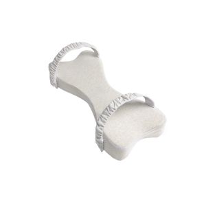 Coussin Sur&eacute;lev&eacute; Pour Les Personnes Dormant Sur Le C&ocirc;t&eacute;, Avec Sangle Ajustable Et Forme Incurv&eacute;e - Gris Clair - Neuf