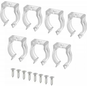 Kal-T6 U Clips Support Console Fluorescent Tube Lumière Fixture Plastique Tuyau Pinces Avec Vis Pour Led Ampoules Plafonnier Lampe Coffret De 20 - Neuf