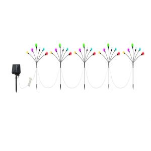 Lampe Solaire Led Effet Luciole Pour Jardin - Lampe &Eacute;tanche Pour L'ext&eacute;rieur, Allumage/Extinction Automatique, 50 Cm - Neuf