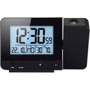 CHECARZHN--NO1-Réveil De Projection Horloge De Projecteur À Écran Led Avec Rétroéclairage Réveillez-Vous À L'Aide De Piles - Neuf