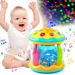 Eryi-Jouet Bebe 1 2 An Océan Projecteur Jeux Jouet Enfant 1 2 3 Ans Garcon Fille Rampants Jouet Bebe 6-12 8 9 18 Mois Avec Musique/Lumière Idée Noël Jouet Rampants Bébé Cadeau Enfant 1 An Anniversair - Neuf