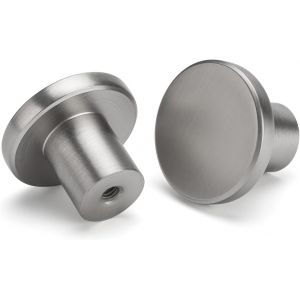 Lot de 4 Boutons de Meuble en Nickel Bross&eacute; Poign&eacute;es de Meubles Argent Boutons de Cuisine Bouton de Porte en Alliage d'aluminium Boutons de Portes Pour Placards - Neuf