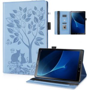 Coque Pour Samsung Galaxy Tab A 10.1 (2016) Sm-T580/T585 Fonction Du Support Etui Samsung Galaxy Tab A Avec Fente Pour Carte Housse Galaxy Tab A 2016 Bleu.[F5745] - Neuf