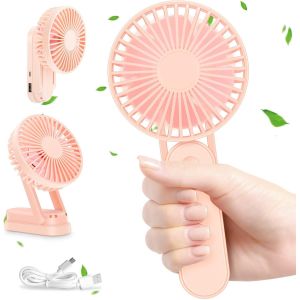 mini ventilateur USB avec batterie externe 3000 mAh et 3 vitesses - Neuf