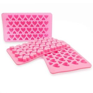 3-Pièce En Forme De Coeur En Silicone Ice Cube Moules De Bonbons De Décision, La Saint-Valentin Traite, Silicone Ice Tray Set - Neuf