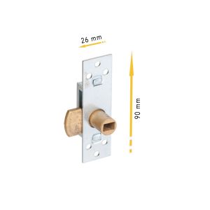 Batteuse à fléau réversible 90 x 26 mm rectangle de 6 x 9 mm et coupe feu Klose Besser - Neuf
