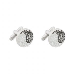 Boutons De Manchette Yinyang Pour Homme En Argent Et Or Filigran&iquest;&iquest;S, Avec Coffret Cadeau, Boutons De Manchette &iquest;&iquest;L&iquest;&iquest;Gants Pour Chemises Habill&iquest;&iquest;Es Et Tenues De C&iquest;&iquest;R&iquest;&iquest;Monie. - Neuf