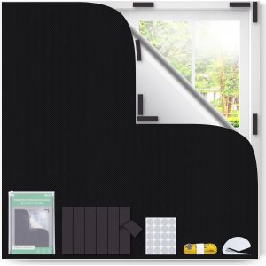 KALANKA-Magn&eacute;tique Store Occultant sans Per&ccedil;age 100X145cm, 100% Occultants pour Fen&ecirc;tre, s'adapte &agrave; Toutes Les Formes de Fen&ecirc;tres, Protection Solaire Film Occultant Fenetre Portable pour Chambre B&eacute;b&eacute; - Neuf