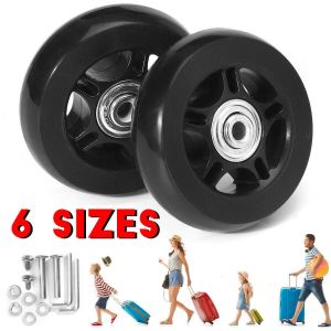 Paire De Roues Spinner À Bagages Remplacement Avec Outils Valise À Faible Bruit Roues Pivotantes En Caoutchouc¿60mm * 18mm¿ - Neuf