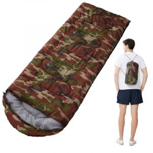 Sac De Couchage Portable - Camouflage - Camping - Respirant - Compact - Léger - Intérieur Et Extérieur - Convient Pour Les Voyages Et Les Sorties En Tente - Neuf