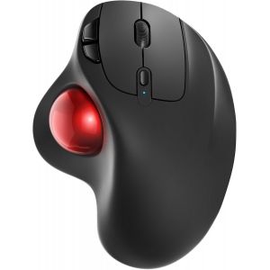 M501 Souris Trackball sans Fil, Souris Ergonomique Rechargeable, Suivi précis et Fluide, Connexion à 3 appareils (Bluetooth ou 2.4G), Compatible pour PC, Ordinateur Portable, Mac, Windows. - Neuf