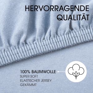 Lucina B&eacute;b&eacute; Enfants Drap-Housse Berceau Lite Enfant Coton 2er-Set 60x120-70x140 Cm Bleu D'eau - Neuf