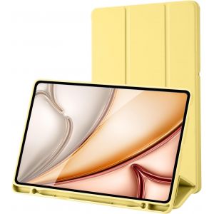 Coque Compatible Avec Samsung Galaxy Tab S6 Lite 10,4 Pouces 2024/2022/2020 Sm-P620N/P625N/P610/P613/P615/P619 Avec Porte-Stylet, &Eacute;tui Housse De Protection, Veille/R&eacute;veil Automatique (Jaune) - Neuf
