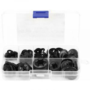 260pcs Rondelles de Blocage, (taille 3/4/5/6/8/10/12mm) Rondelles à Verrouillage Étoile Rondelles Dentaire pour Rondelle Pression en Acier au Manganèse - Neuf