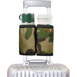 Porte-Gobelet De Voyage Pour Bagages - Porte-Gobelet De Voyage - Porte-Gobelet &Agrave; Main Libre - Peut Contenir Deux Tasses &Agrave; Caf&eacute; - Poches Pour Carte D'Identit&eacute; - Ceinture D'Argent Pour Les Agents - Neuf