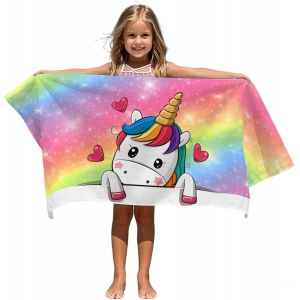 Kal-Serviette De Bain Pour Femme Licorne Serviette De Plage 80 X 160 Cm Serviette De Bain Pour Enfant S&eacute;chage Rapide Serviette De Plage Fille Serviette De Bain Pour Femme Serviette De Bain - - Neuf