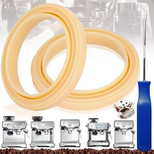 KAL-Pièces Joints Cafetière, Anneau D'Étanchéité De Café Machine, Head Gasket Cafetière Compatible With Sage The Barista, Joint En Silicone 54 Mm Pour Machines Expresso (Avec Crochet 135°) - Neuf