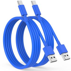 Thef-Cable Usb C Pour Iphone 16 15 Pro Max Plus,Usb C Vers Usb Charge Rapide [2m/Lot De 2] Câble Usb Type C Cable Voiture Pour Apple Carplay Compatible Avec Samsung S25 S24 S23,Ipad Pro-Bleu - Neuf
