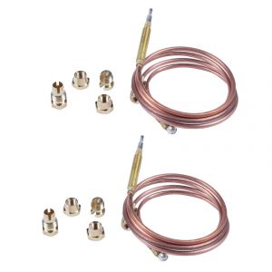 2X Four à Gaz 900mm Ensemble de Thermocouple Universel M6X0.75 avec Remplacement Des Écrous (Cinq) - Neuf
