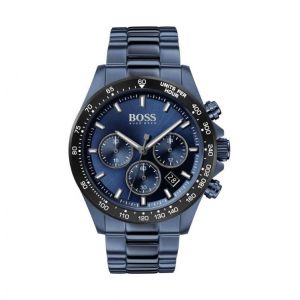 Boss Montre Bleu Chronographe Hommes Hero 1513758 - Neuf