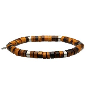 Bracelet Chakra Perles Heishi Oeil De Tigre - Neuf