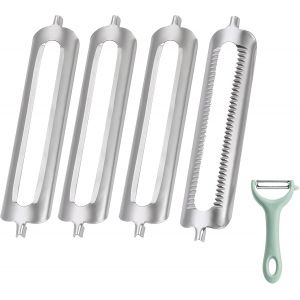 4 Pi&egrave;ces Lames De Rechange Pour Eplucheur,Econome Legumes Lames De Rechange Acier Inoxydable Lame Pour Eplucheur Vertical Pour Econome Legumes &Eacute;plucheur Turbo &Eacute;plucheure &Eacute;conomiqu Eplucheur Tomate - Neuf