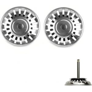 2Pcs Cr&eacute;pine D'&Eacute;vier, Bouchon De Vidange De Cr&eacute;pine D'&Eacute;paississement En Acier Inoxydable De Cuisine (Diam&egrave;tre : 83 Mm)[POU8805650] - Neuf